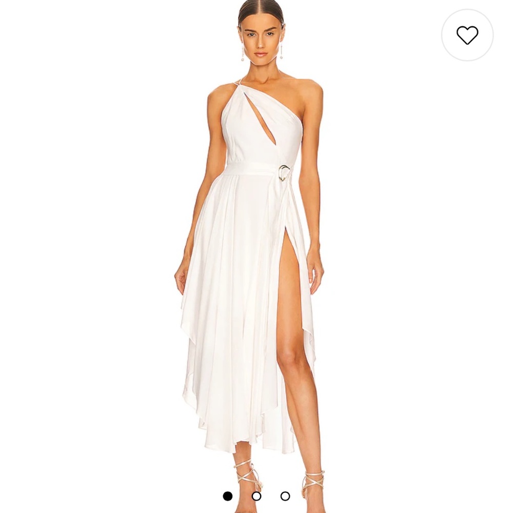 SAU LEE Morgan Dress in White